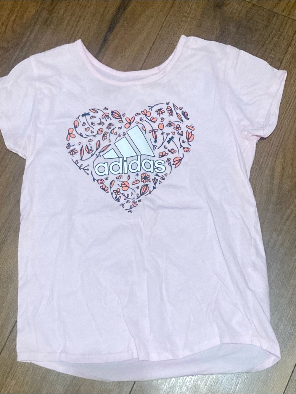 Girl’s Adidas Size Large (14) light pink shirt - Never worn